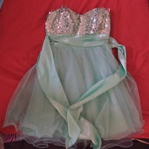 Mint green sequin dress